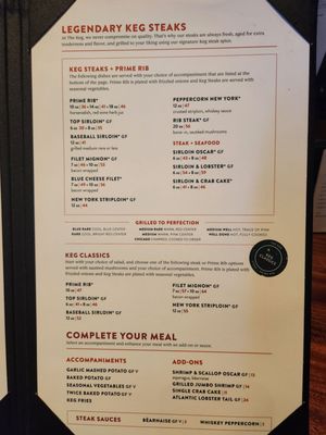 Menu photo 7 The Keg Steakhouse + Bar - Gilbert Gilbert, AZ Menu photo 7 The Keg Steakhouse + Bar - Gilbert Gilbert, AZ
