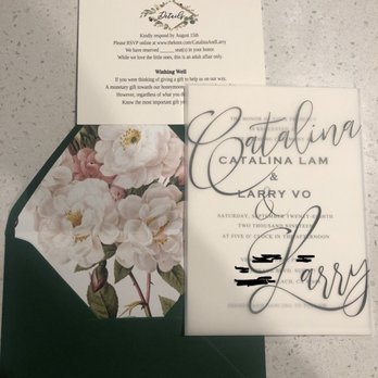 Cantu Graphics - Envelope liner, invite, rsvp card and vellum all printed at Cantu - Printing Services Near Me - Monrovia, California