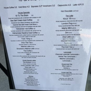 18 Grams Coffee Roasters - Menu. - Coffee & Tea Near Me - Sacramento, California