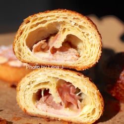 Good Ambler - Inside of Ham & Cheese Croissant ($6) - good! Very crispy, flaky surface.