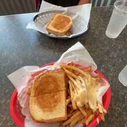 Steve's Grilled Cheese and Quesadilla Company - Buffalo chicken grilled cheese and cheesesteak grilled cheese