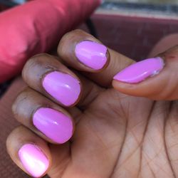 Jackie Nails - I got them done yesterday and they already look like this. This is a gel manicure. Very disappointed.