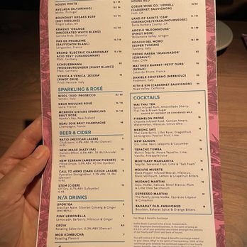 Linger - Drink menu - Asian Fusion Near Me - Denver, Colorado
