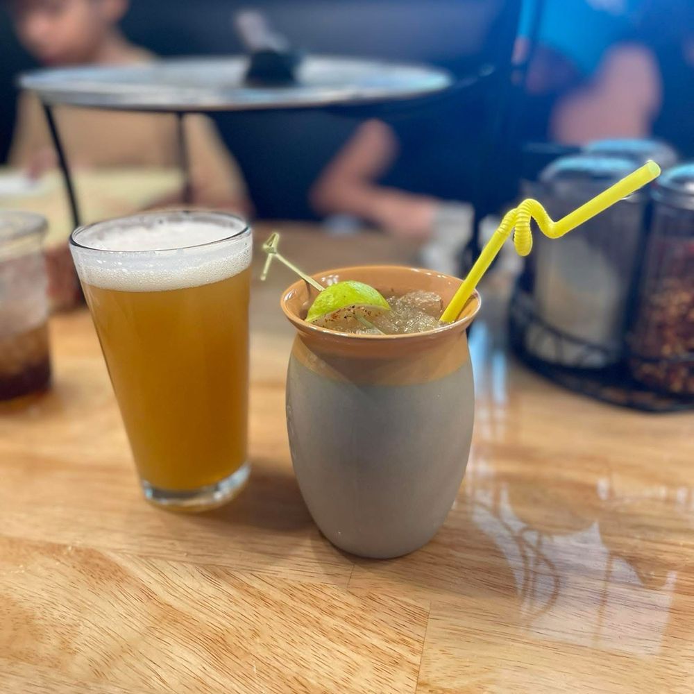 V Pizza + Flask & Cannon - Hazy beer and a margarita type cocktail - Pizza Near Me - St. Augustine, Florida V Pizza + Flask & Cannon - Hazy beer and a margarita type cocktail - Pizza Near Me - St. Augustine, Florida
