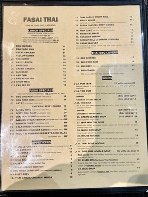 Menu photo 6 Fa-Sai Thai Garden Grove, CA