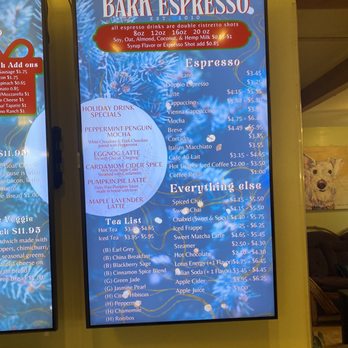 Bark Espresso - Drink menu - Coffee & Tea Near Me - Seattle, Washington Bark Espresso - Drink menu - Coffee & Tea Near Me - Seattle, Washington