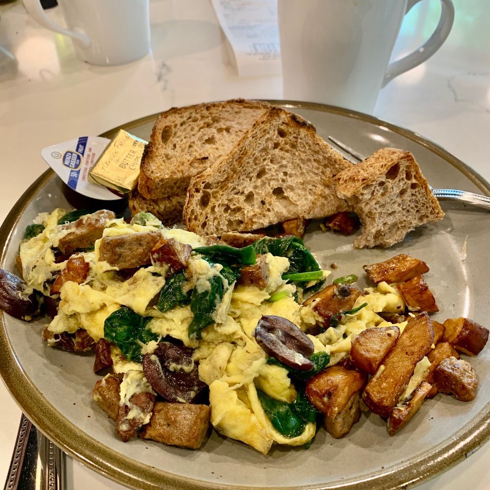 Breakaway Cafe - Amy's Scramble (no cheese in mine) - Coffee & Tea Near Me - Chapel Hill, North Carolina