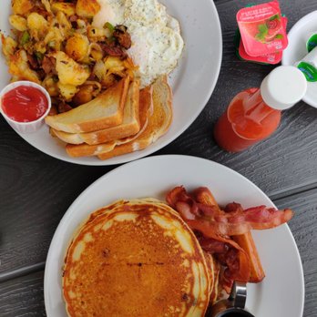 The Basic - two plates of breakfast food on a table - Breakfast & Brunch Near Me - Vancouver, British Columbia