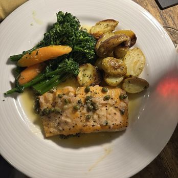 Mizza - Salmon Piccata - Italian Near Me - Santa Barbara, California Mizza - Salmon Piccata - Italian Near Me - Santa Barbara, California