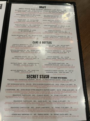 Menu photo 3 Area Four Cambridge, MA