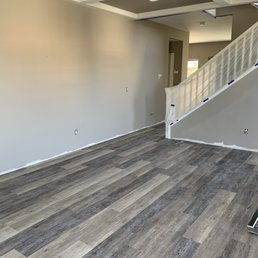 New flooring and paint, minus baseboards that weren't installed yet. New flooring and paint, minus baseboards that weren't installed yet.