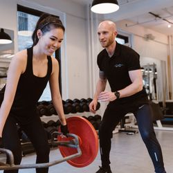 Zach Moore Personal Training - Amy's nailing the first phase of her hex bar squat. Keep going Amy!