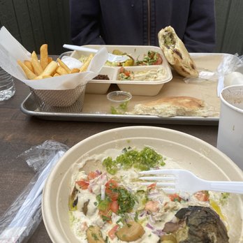 Hummus Bodega - Amazing Explodin' Eggplant, delicious Falafel Plate! - Kosher Near Me - San Francisco, California