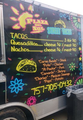 Menu photo 2 Plaza Del Sol Norfolk, VA