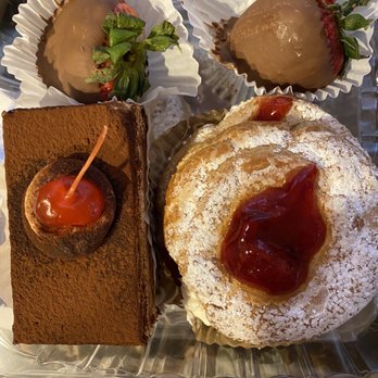 Bova's Bakery - Tiramisu Cake, Zeppoli, strawberries - Bakeries Near Me - Boston, Massachusetts