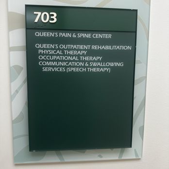 Queen's Outpatient Rehabilitation - Door plaque - Physical Therapy Near Me - Honolulu, Hawaii Queen's Outpatient Rehabilitation - Door plaque - Physical Therapy Near Me - Honolulu, Hawaii