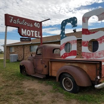 Fabulous 40 Motel - RoyLee setting out front. - Hotels Near Me - Adrian, Texas Fabulous 40 Motel - RoyLee setting out front. - Hotels Near Me - Adrian, Texas