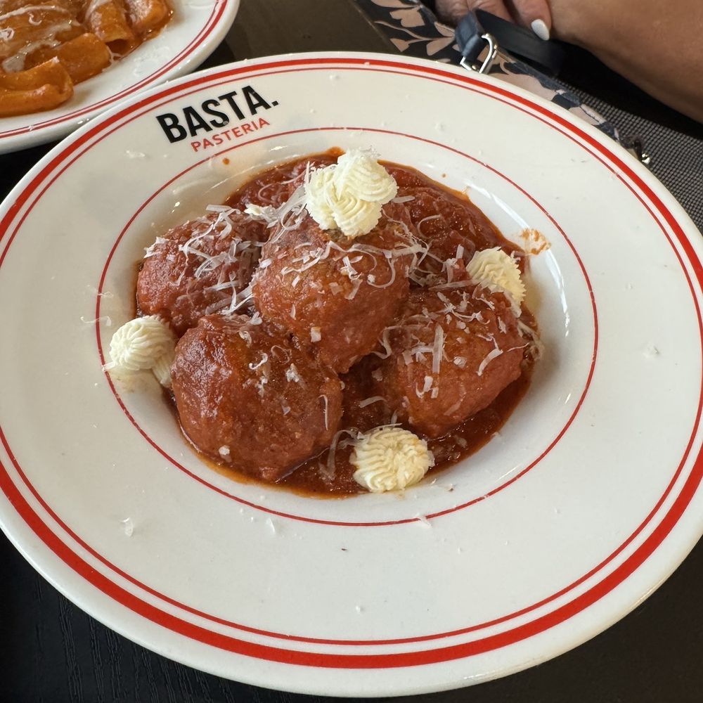 Basta Pasteria | Draper - Nona Meatballs. Salty sauce but tasty. - Pizza Near Me - Draper, Utah Basta Pasteria | Draper - Nona Meatballs. Salty sauce but tasty. - Pizza Near Me - Draper, Utah