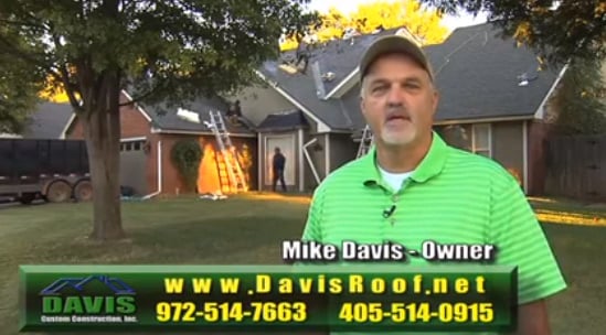 Slide of Davis Roofing Company