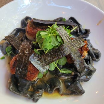 Tinker Street - Squid ink pasta with scallops - Wine Bars Near Me - Indianapolis, Indiana Tinker Street - Squid ink pasta with scallops - Wine Bars Near Me - Indianapolis, Indiana