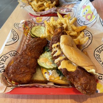 Dave's Hot Chicken - #3 combo- one slider and one tender - Chicken Shop Near Me - Plano, Texas Dave's Hot Chicken - #3 combo- one slider and one tender - Chicken Shop Near Me - Plano, Texas