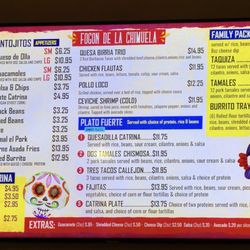 Taqueria Catrina - Menu