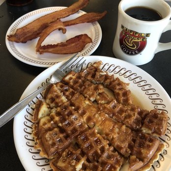Waffle House - Well done waffle with crispy bacon and coffee !!! - Diners Near Me - Port Orange, Florida Waffle House - Well done waffle with crispy bacon and coffee !!! - Diners Near Me - Port Orange, Florida