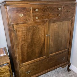 Newcastle Furniture Company - Veneer completely restored.