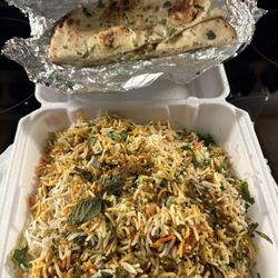 Spice Magic - Chicken biryani and garlic naan