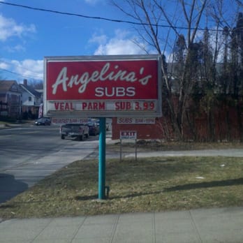 Angelina's Submarine Shops - a sign for a restaurant - Sandwiches Near Me - Pittsfield, Massachusetts Angelina's Submarine Shops - a sign for a restaurant - Sandwiches Near Me - Pittsfield, Massachusetts