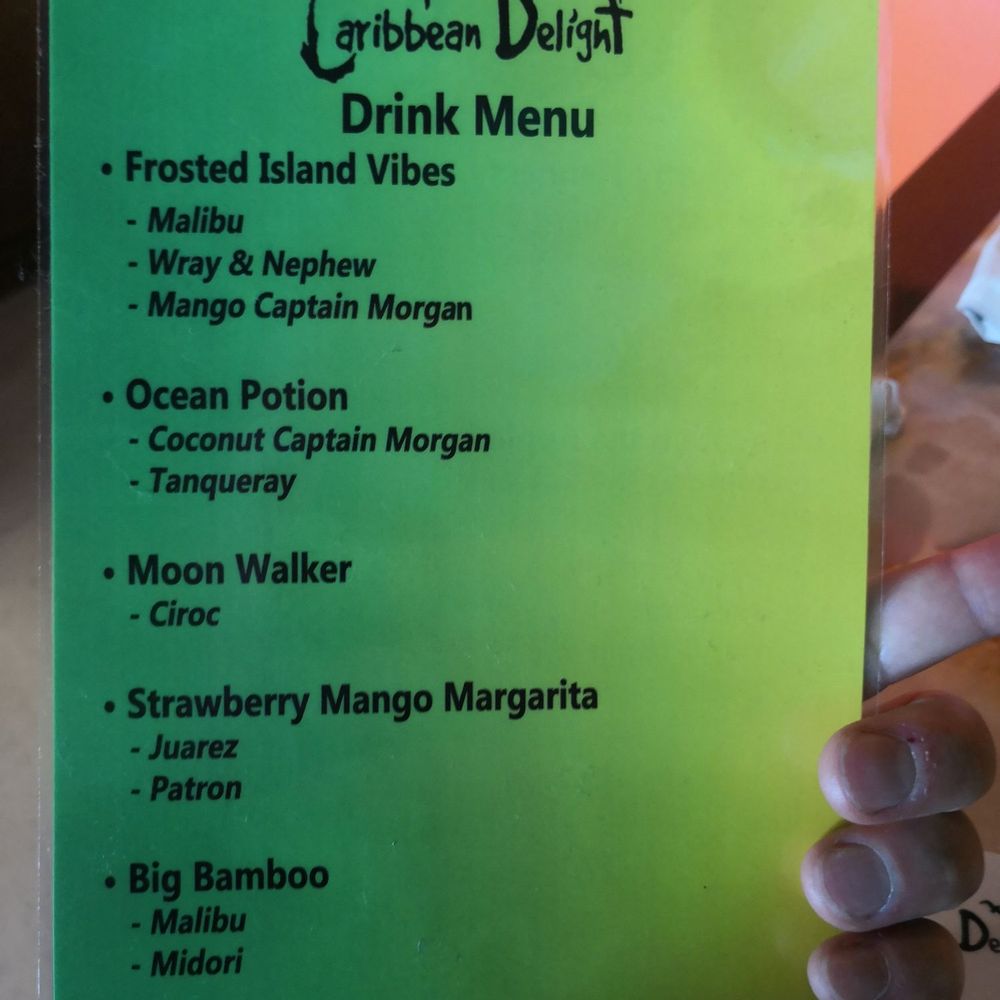 Caribbean Delight - Drink menu - Caribbean Near Me - Moncks Corner, South Carolina