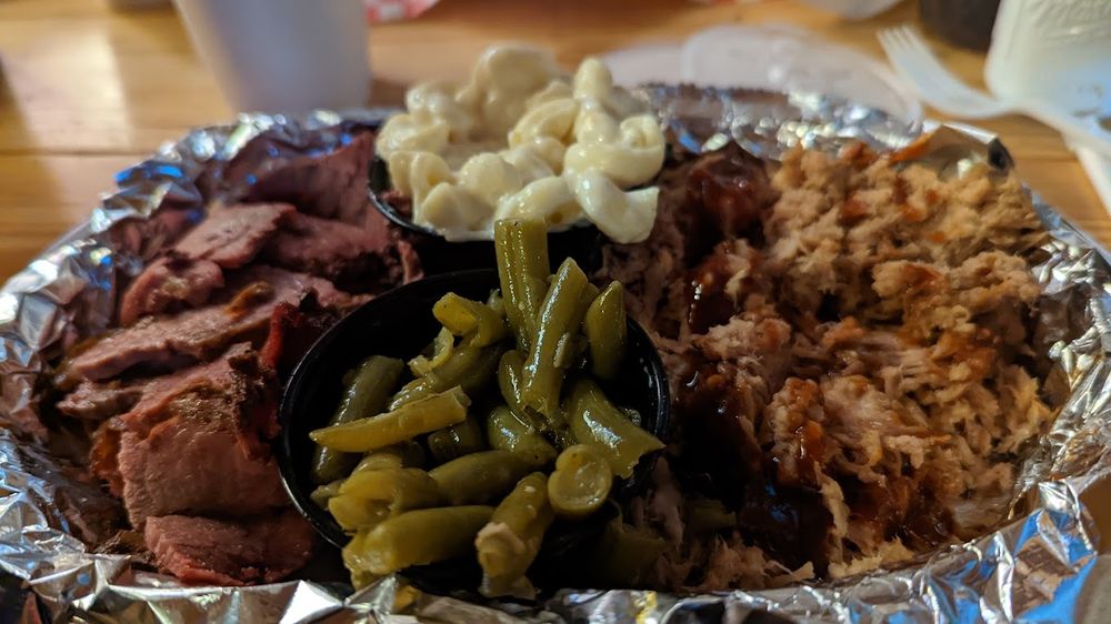 Food from Holy Smokes BBQ