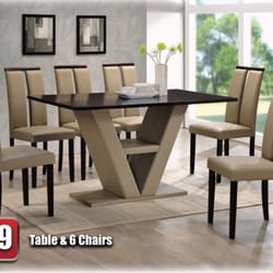 Discount Rug & Furniture - Modern and stylish Table & 6 chairs for $429