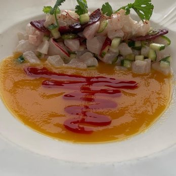 Cindy's Rooftop - Striped bass aguachile - New American Near Me - Chicago, Illinois