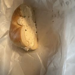 Kinnelon Bagels - Angles on the chicken salad and scallion cream cheese makes me happy
