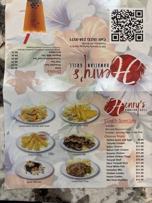 Menu photo 2 Henry’s Hawaiian Grill Goodyear, AZ