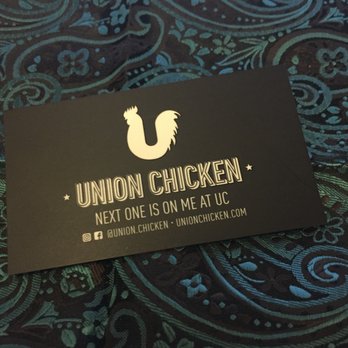 Union Chicken - Coupon given to me by... someone who worked there?... after they noticed my insane wait time. "Next One Is On Me At UC" - Except not! - Chicken Shop Near Me - Toronto, Ontario