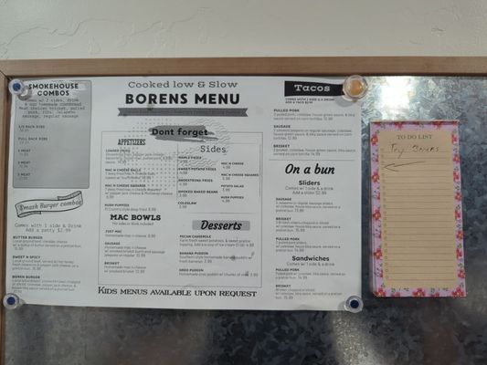 Menu photo 3 Borens Smokehouse Richfield, UT Menu photo 3 Borens Smokehouse Richfield, UT