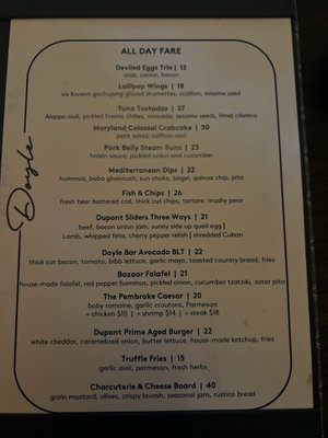 Menu photo 3 Doyle Washington, DC, DC Menu photo 3 Doyle Washington, DC, DC