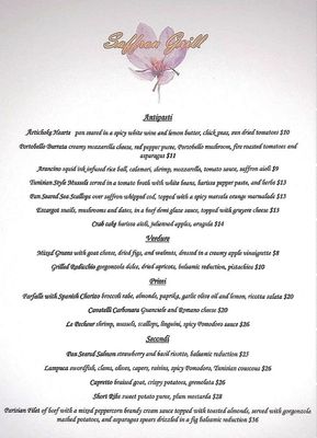 Menu photo 2 Saffron Restaurant Lewisburg, PA Menu photo 2 Saffron Restaurant Lewisburg, PA