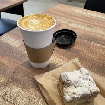 Triangle Coffee House - UHill - Golden Latte & Crumb Cake - Coffee & Tea Near Me - Durham, North Carolina Triangle Coffee House - UHill - Golden Latte & Crumb Cake - Coffee & Tea Near Me - Durham, North Carolina