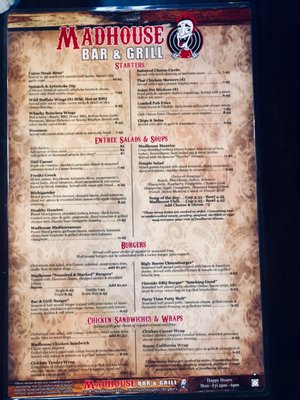 Menu photo 8 Madhouse Bar & Grill Madison Heights, MI