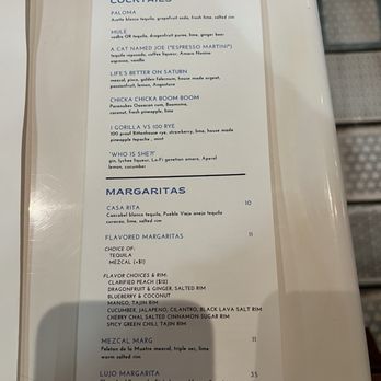 Casa Azul - Cocktail and margarita menu - Tacos Near Me - Buffalo, New York