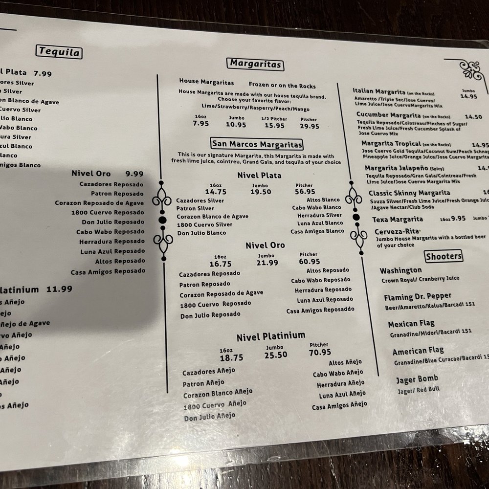 San Marcos Mexican Restaurant - Raleigh - Drink menu - Mexican Near Me - Raleigh, North Carolina San Marcos Mexican Restaurant - Raleigh - Drink menu - Mexican Near Me - Raleigh, North Carolina