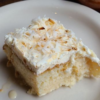 Leonore Restaurant  - Coconut Cake "Bien me sabe" a Tres Leches with Coconut on top. - Italian Near Me - Salem, Virginia