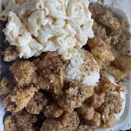 Combo plate (garlic fish and garlic chicken)