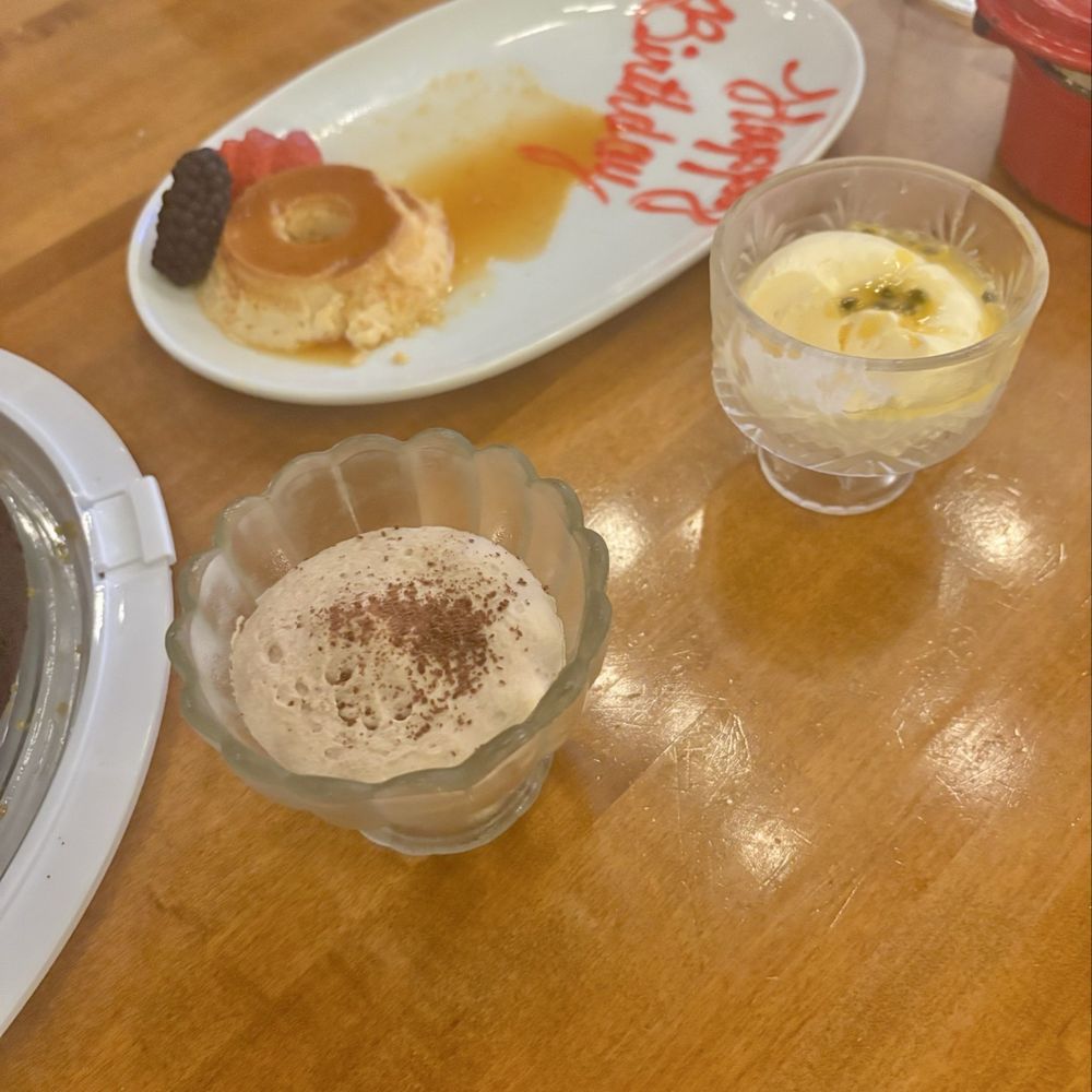Casa Pollastro - Desserts: flan, chocolate mousse, & passion fruit mousse - Brazilian Near Me - Dallas, Texas Casa Pollastro - Desserts: flan, chocolate mousse, & passion fruit mousse - Brazilian Near Me - Dallas, Texas