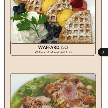 Liliha Bakery - Menu picture of the Waffard.  The custard on the waffles. - Bakeries Near Me - Honolulu, Hawaii
