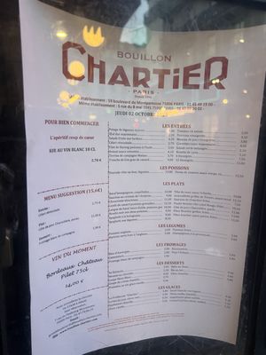 Menu photo 1 Bouillon Chartier Paris, 75