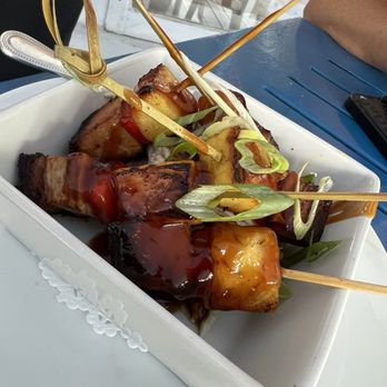 Parrott's on 11th - Pork Belly Skewers - Seafood Near Me - Morehead City, North Carolina Parrott's on 11th - Pork Belly Skewers - Seafood Near Me - Morehead City, North Carolina